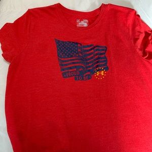 Under Armour red shirt